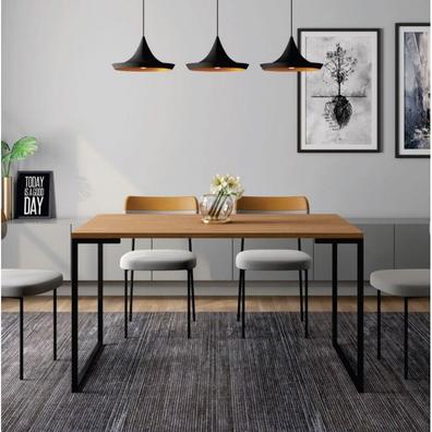 Mesa de comedor multiusos de madera maciza, mesa de cocina de fácil  montaje, esquinas redondeadas, escritorio grueso para el hogar pequeño  (color