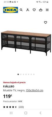 FJÄLLBO mueble TV, negro, 150x36x54 cm - IKEA