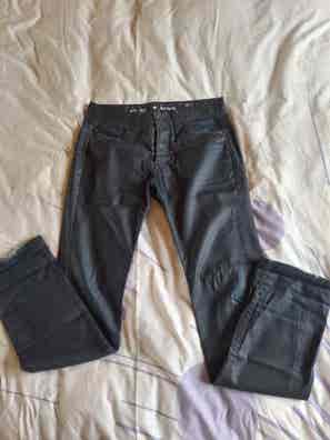 Pantalones Hombre Pantalon Mitad Blanco Y Negro Bershka Pantalon