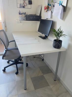 LAGKAPTEN / ADILS escritorio, blanco antracita/blanco, 120x60 cm - IKEA