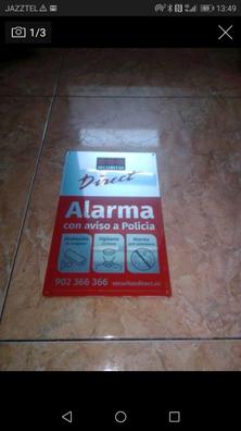 Cartel Informativo Disuasorio de Alarma Conectada Aviso Policía