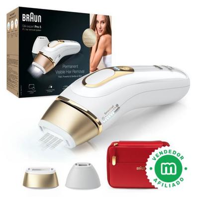 Braun Silk Expert Pro5 - Dispositivo de depilación IPL para mujeres y  hombres, reducción duradera del crecimiento del cabello, alternativa