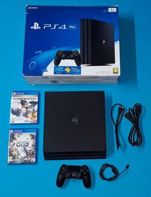 Consola Playstation 4 PS4 PRO 1TB 4K Negra con mando versión 2 y cables