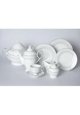 Vajilla porcelana versalles con filo de oro 83 online piezas