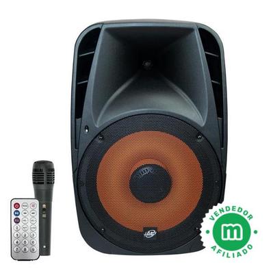 Altavoz Karaoke Amplificado 2x8” 900W USB SD Bluetooth con Efectos Led