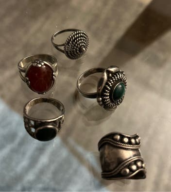 Anillo plata con piedra de segunda mano para mujer en Granada