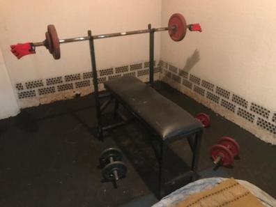 Press Banca 200 Kg Multi + Barra 2 Mancuernas 30 Kg Retiro