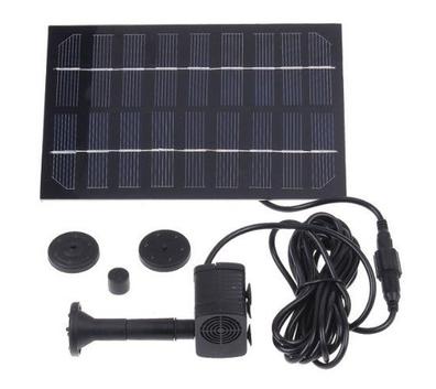 Comprar Bomba de fuente solar de 10 W con panel solar grande, 3 boquillas  máx.. Altura del agua 100 cm para peces de baño para pájaros