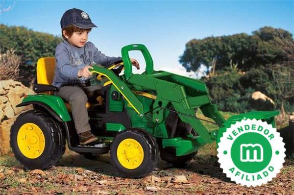 Tractor Eléctrico Con Pala John Deere 12V · Tractores Peg Perego