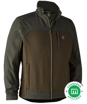 Chaqueta de caza para hombre »Shooting Coat«, cuero, verde bosque