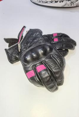 Guantes Moto Mujer Leopard Gris Rosa
