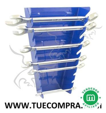 Organizador magnético de llaves de tubo | Llaves de 1/4 pulgadas | SAE  (azul) | Capacidad para 26 llaves | Organizador de herramientas de calidad