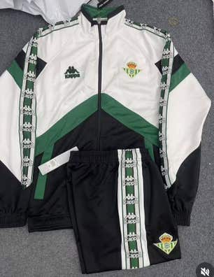 Chandail Officiel REAL BETIS 1992-93 - Taille XL - Pour Le Corps Technique - écusson Brodé - Vintage - état à Vérifier