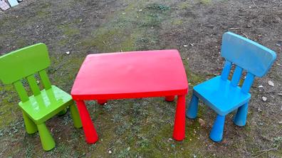 Mesa niños infantil con 4 sillas, grupo de mesa infantil en altura  ajustable, juego de sillas para jardín de infantes y habitación infantil,  grupo de asientos para y niñas a partir de