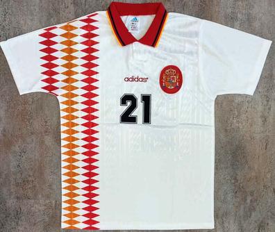 Camiseta Selección Española Fútbol 1994-96 (Adidas) XL - Blanca - Nueva