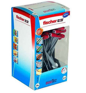 fischer - Tacos pladur DuoTec, para soporte tv 10 mm, Caja 50 uds