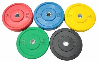 Discos de pesas con agarre y revestimiento de goma 30 mm /31 mm 1,25 kg -  25 kg