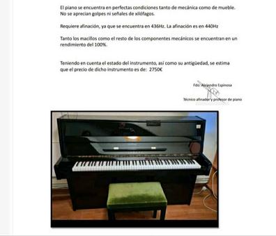 Condensar Sentimiento de culpa Tormento Pianos de segunda mano baratos en Irún | Milanuncios