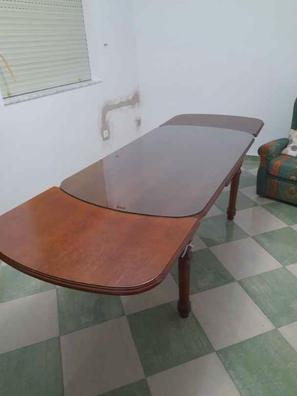 Mesa de comedor redonda moderna de madera mesa de cocina de 35 pulgadas  Mesa circular para mesa de café de ocio (negro)