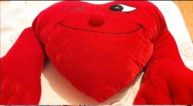 CORAZON PELUCHE BRAZOS ROJO