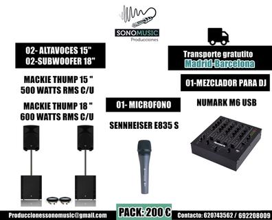 Paquete de sonido de 2 altavoces de 2x15 2x2000W Amplificador