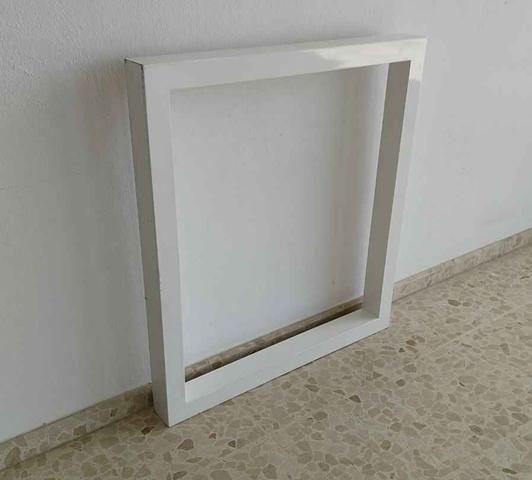 Marco de cuadro blanco, 70x100 - Marco blanco de madera 