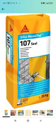Sika MonoTop 107 Seal Mortero impermeabilizante semiflexible de un  componente.