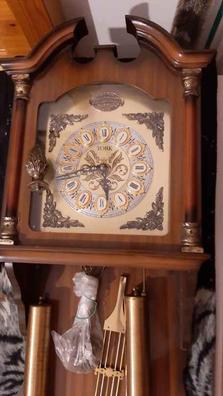 Reloj pared grande forja y madera estilo vintage y números grandes