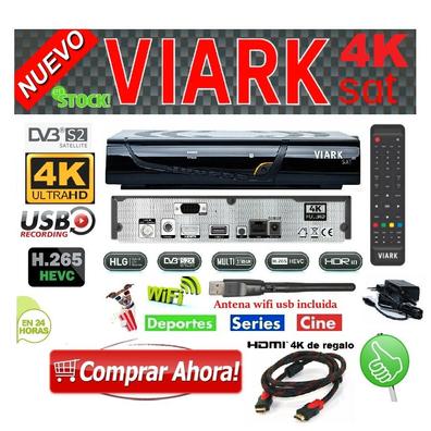 Viark sat 4k receptor satelite con wifi 4k Antenas y decodificadores de  segunda mano baratos