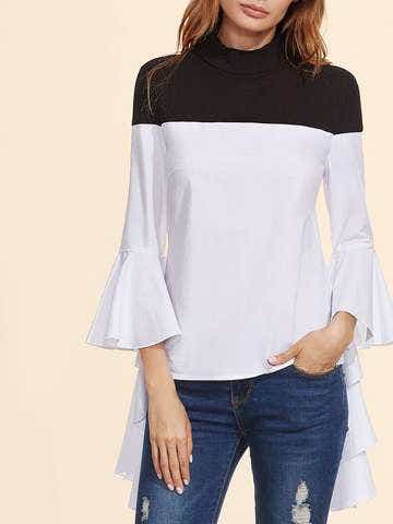 Milanuncios Blusa con volantes en manga talla M