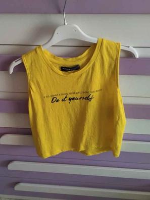 Camiseta amarilla Moda y complementos de segunda mano barata