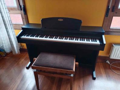 Taburete de Piano Teclado Regulable Asiento Acolchado Negro - Málaga  Musical - Instrumentos Musicales