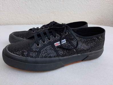 Zapatillas superga negras online mujer