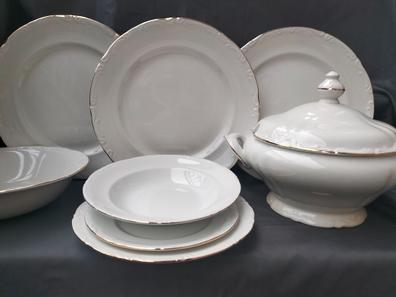 Vajilla santa clara sevilla filo oro de segunda mano Milanuncios