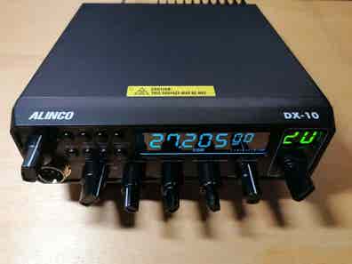 ALINCO DX-10 Radio Transceptor De 10 Metros Multimodo (AM/FM/SSB/CW), 40 Canales Programables, Pantalla A Color, Frecuencia 28-29.7 MHz, Potencia Ajustable Hasta 25W