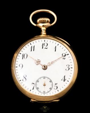 Reloj de bolsillo con sonería en oro de 18Kts 3 tapas