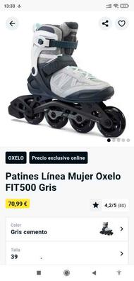 Milanuncios - Patines Línea Mujer Oxelo FIT500 Gris