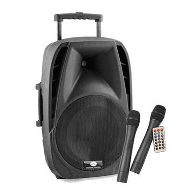 Mr DJ PARTY PACK - Altavoces PA DJ de 15 pulgadas con sistema Bluetooth  para micrófono, cables