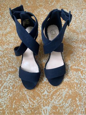 Sandalias de best sale tacon azul marino