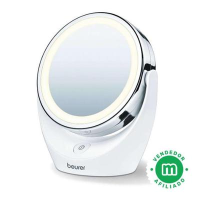 Espejo Maquillaje Grande, Espejo Aumento de 1X/10X, Luz Ajustable con 35  LED, Pantalla Táctil Espejo Cosmético, Fuente de Alimentación Doble,  Portátil Espejo Tocador de 360°Rotación (Blanco) : : Hogar y cocina