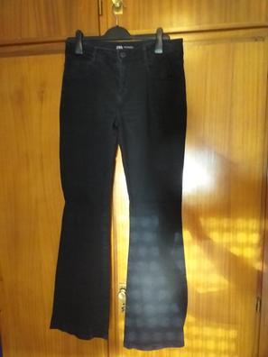 Pantalón vestir mujer ancho Negro. Zara talla 38 de segunda mano por 14 EUR  en Ibi en WALLAPOP