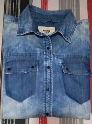 Camisa denim mujer online stradivarius