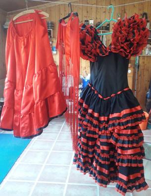 Disfraz de Vestido Sevillana Borde negro para mujer