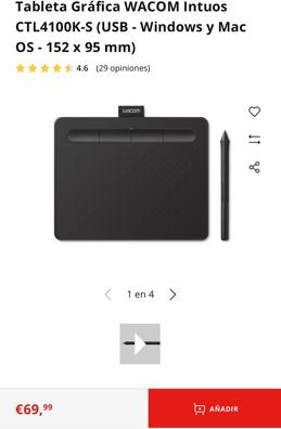 Tableta Gráfica WACOM Intuos CTL4100K-S (USB - Windows y Mac OS - 152 x 95  mm)