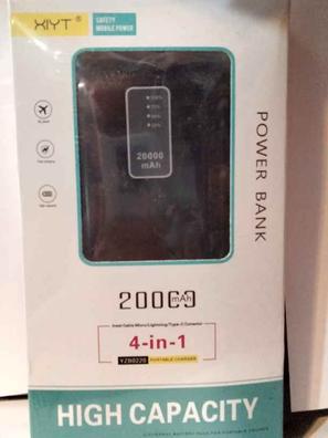 Batería externa blanca 2600 mAh, 1.0A, cable micro-USB, indicador carga  LED, móvil, tablet, mp3, e-book, compatible con Xiaomi