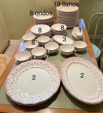 Set de 4 platos llanos 28 cm Aurora Blanca - La Cartuja de Sevilla