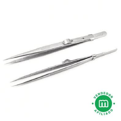 Pinzas De Precision Antiestatico Acero Inox Para Pc Informatica Electronica