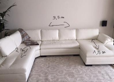 Sofa piel blanco Muebles de segunda mano baratos