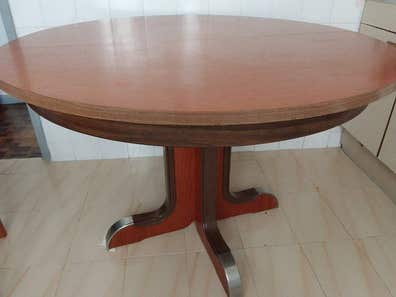 Mesa redonda madera maciza extensible | Milanuncios