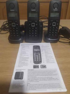 Gigaset A270 Duo - Pack de 2 Teléfonos inalámbricos para casa - Manos  libres - Gran pantalla iluminada - Agenda 80 Contactos - Color negro :  : Electrónica